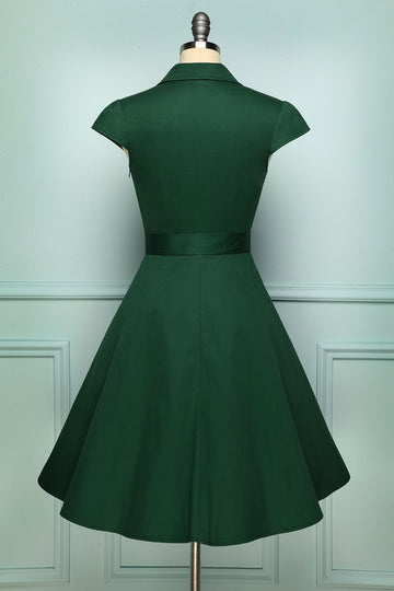 Verde escuro vestido retro